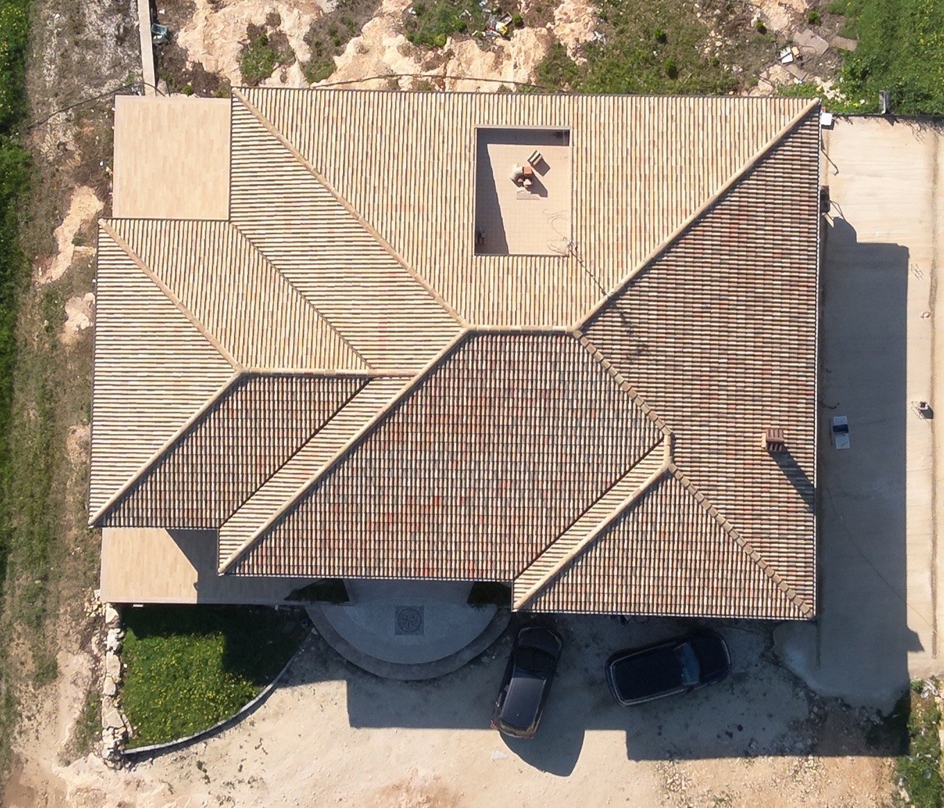 Aerial orthomosaic of a roof